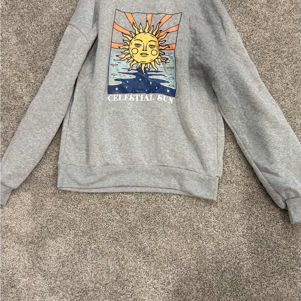 Gray Celestial Sun Sweatshirt